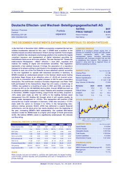 15 Dezember 2021 Update Der First Berlin Equity Research Deutsche Effecten Und Wechsel